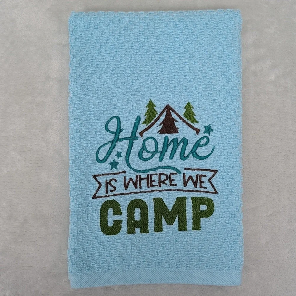 Home is Where We Camp Kitchen Bath Bar Hand Towel